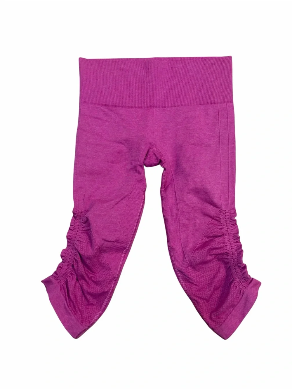 Lululemon Pink High Rise Ruched Cropped Leggings